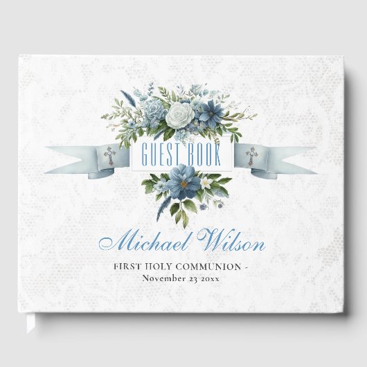 D'or Premier livre d'invités Holly Communion (Recto)