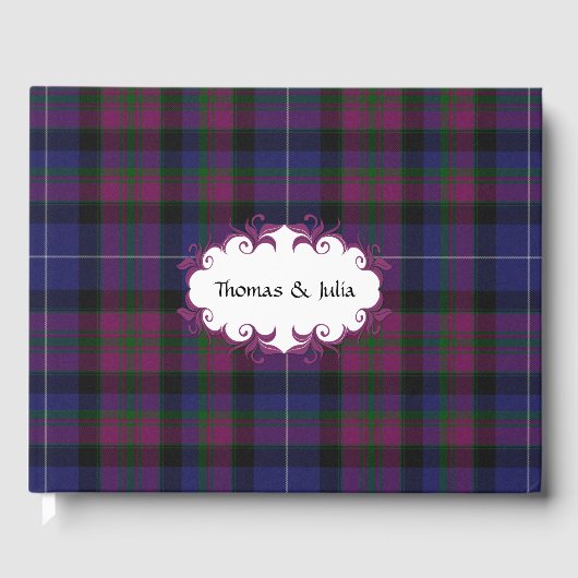 D'or Pride of Scotland Plaid Mariage livre d'hôtes (Recto)