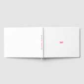D'or Red Hot Love Typography Mariage Livre d'invité (Complet)