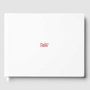 D'or Red Hot Love Typography Mariage Livre d'invité