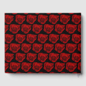 D'or Red Roses Victorian Goth Livre d'invité Mariage (Verso)