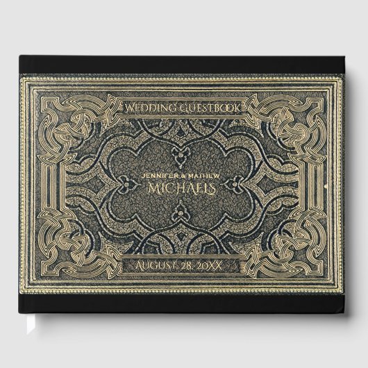 D'or Romantic Gold Vintage Look Livre d'invité (Recto)