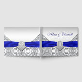 D'or Royal Blue Silver Mariage livre d'hôtes (Complet)