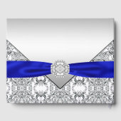 D'or Royal Blue Silver Mariage livre d'hôtes (Verso)