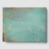 D'or Rustic Antique Location de vacances Livre d'invité (Verso)