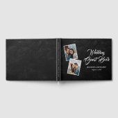 D'or Rustic Black Chalkboard Mariage Photo Livre d'invi (Complet)