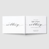 D'or Rustic Calligraphie Mariage livre d'invité (Complet)