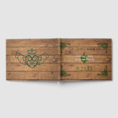 D'or Rustic Celtic Claddagh Mariage livre d'hôte (Complet)