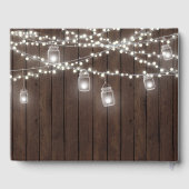 D'or Rustic Mason Jar String Mariage livre d'invité (Verso)