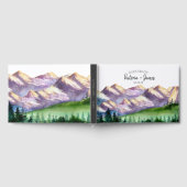 D'or Rustic Mountain Mariage Livre d'invité personnalis (Complet)