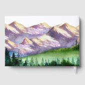 D'or Rustic Mountain Mariage Livre d'invité personnalis (Verso)