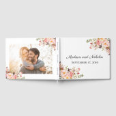 D'or Rustic Rose Floral Mariage Livre d'invité (Complet)