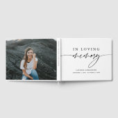 D'or Rustique En Amour Mémoire Funéraire Livre D'Invité (Complet)