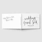 D'or Rustique Mariage livre d'hôtes noir et blanc (Complet)