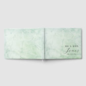 D'or Sage Green Elegant Wedding Livre d'Invité (Complet)