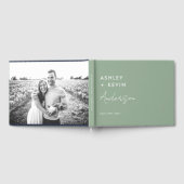 D'or Sage Green Minimalist Mariage Se connecter Livre d (Complet)