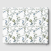 D'or Sage Silver Green Floral Mariage livre d'hôtes (Verso)