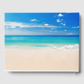 D'or Sandy Beach Custom Wedding Livre d'invité (Verso)