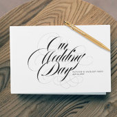 D'or Script Livre d'invité traditionnel