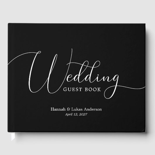 D'or Script mariage Livre d'invité traditionnel (Recto)