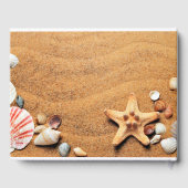 D'or Seashells Mariage Livre d'invité (Verso)