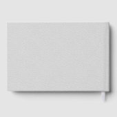 D'or Silver Grey Faux Cuir Look Mariage Livre d'invité (Verso)