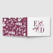 D'or Simple moderne Bourgogne Initiales Mariage livre d (Complet)