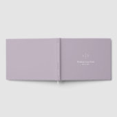 D'or Simple moderne Dusty Lilac Mariage livre d'hôtes (Complet)