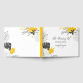 D'or Simple Tropical Feuille livre d'hôtes (Complet)