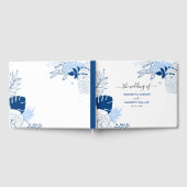 D'or Simple Tropical Feuille livre d'hôtes (Complet)