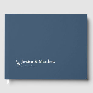 D'or Slate Grey Rustic Chic Mariage livre d'hôte
