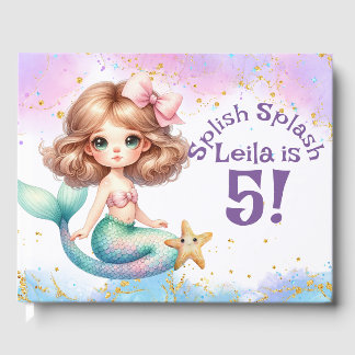 D'or Splish Splash Mermaid Party Anniversaire Livre d'i