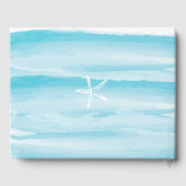 D'or Starfish Beach Wedding Livre d'Invité (Verso)