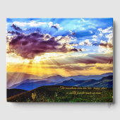 D'or Sunbeams Mountains Célébration De La Vie Livre D'I (Verso)