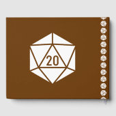 D'or Tabletop Chic dans Chocolate Livre d'invité (Verso)