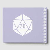 D'or Tabletop Chic dans Lavender Livre d'invité (Verso)