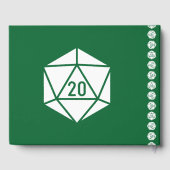D'or Tabletop Chic dans le livre d'hôtes vert (Verso)