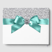 D'or Turquoise Blue Silver Anniversaire Mariage Livre d (Verso)
