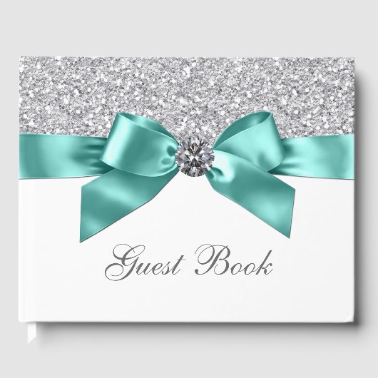 D'or Turquoise Blue Silver Anniversaire Mariage Livre d (Recto)