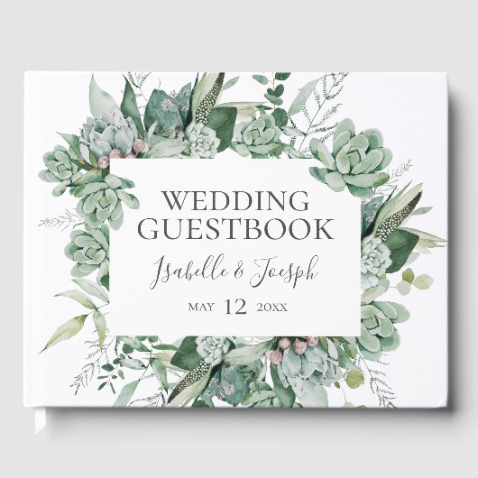 D'or Une verdure succulente | Livre d'invité Mariage ve (Recto)