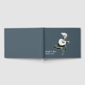 D'or Vintage Calla Lily Mariage Livre d'hôtes (Complet)