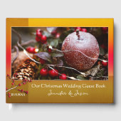 D'or Vos Photos Noël Mariage Livre d'invité (Recto)