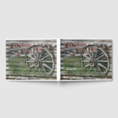 D'or Western Style Rustic Wagon Wheel livre d'hôtes (Complet)