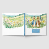 D'or Whimsical Peter Rabbit Baby shower Livre d'invité  (Complet)