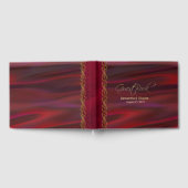 D'or Wine Red Satin et or Look Mariage livre d'hôtes (Complet)