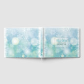 D'or Winter Snowflakes Mariage livre d'hôtes (Complet)
