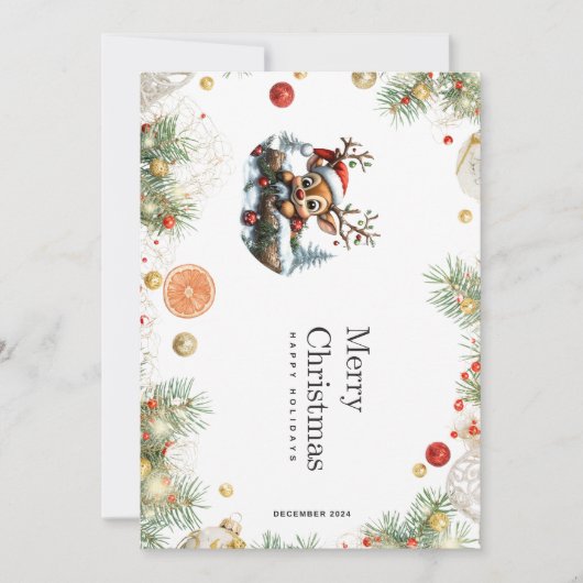 Dorable Kerstpinguïn met Cadeaus Kaart (Voorkant)