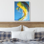 Dorado dolphin canvas afdruk (Insitu (Slaapkamer))