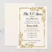 Dorado Quinceañera Kaart (Voorkant / Achterkant)