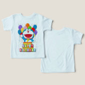 Doraemon avec gâteau et sculpture de ballons (Design Recto & Verso)